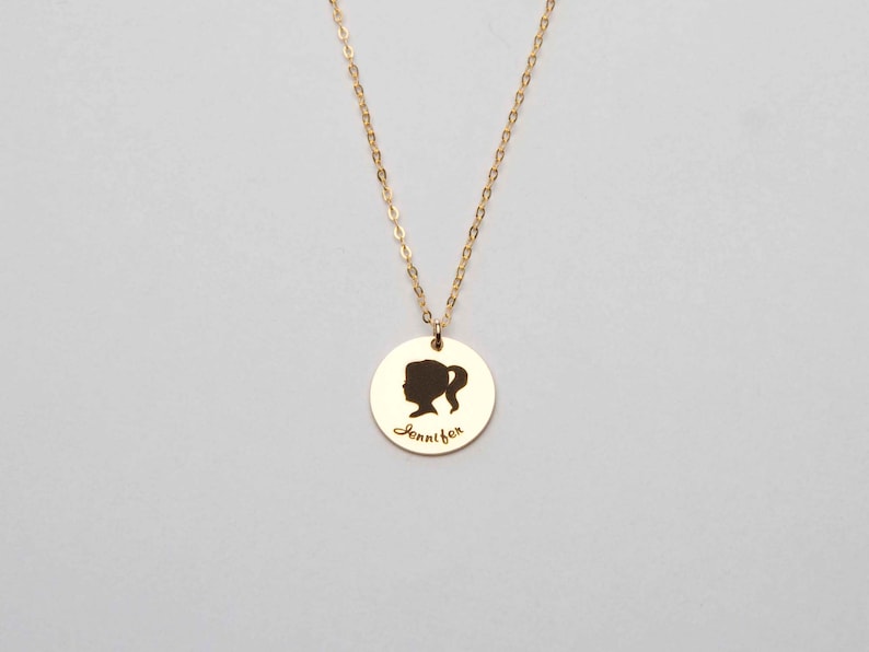 CHILD SILHOUETTE NECKLACE -GIRL main image 0