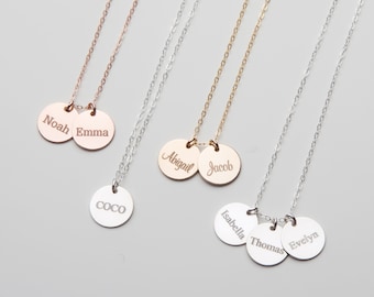 Gift for Mom • Custom Kids Name Necklace • Personalized Mommy Necklace • Grandma • Mother in Law • Christmas Gift • Gold Rose Silver-CG359N