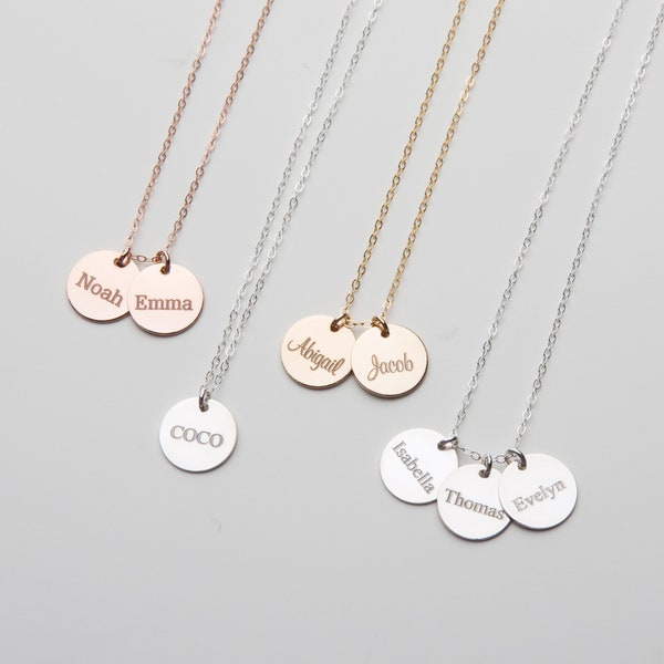 Gift for Mom • Custom Kids Name Necklace • Personalized Mommy Necklace • Grandma • Mother in Law • Christmas Gift • Gold Rose Silver-CG359N