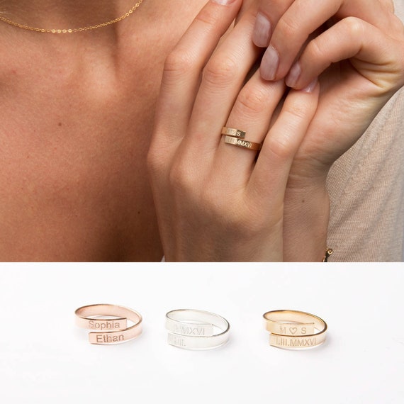 Personalized wrap hotsell ring