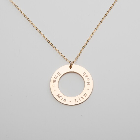 Custom Family Name Necklace-children 