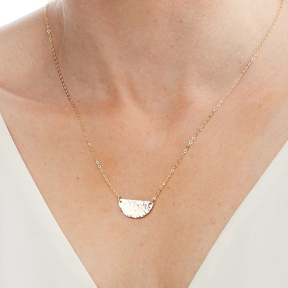 Hammered Texture-medium Half Moon Disc 