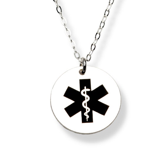 Medical Alert Necklace Custom Medical ID Etsy