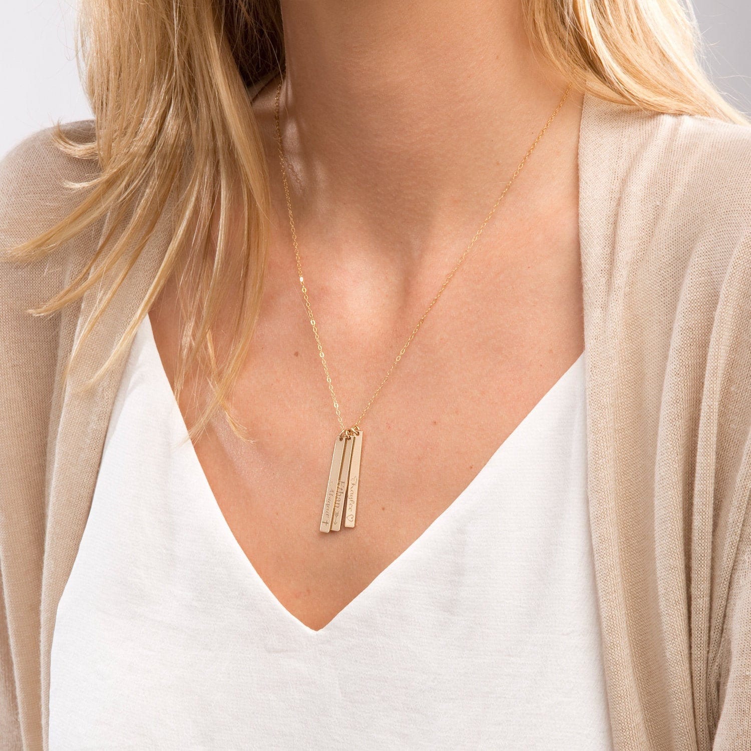 Personalized Bar Necklace-custom Name 