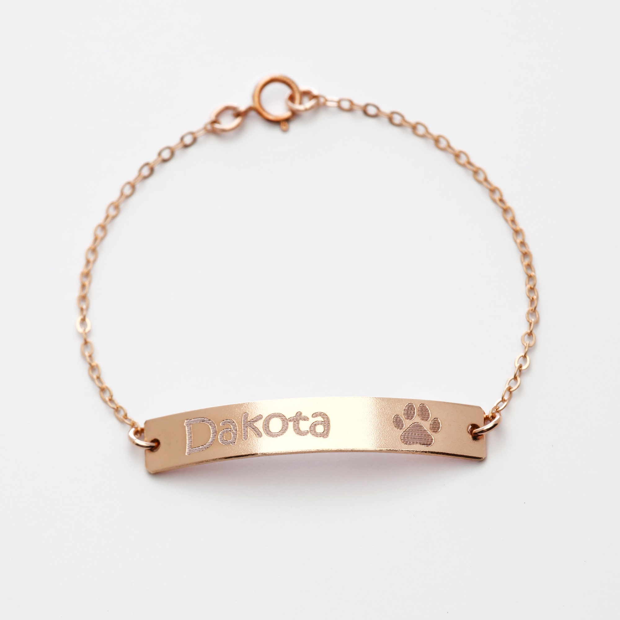 Bracciale Personalizzato Con Zampa Di Cane – Incidi Nome E Pietra Di Nascita – Gioiello In Acciaio Al Titanio Per Amanti Animali – Regalo Memoriale