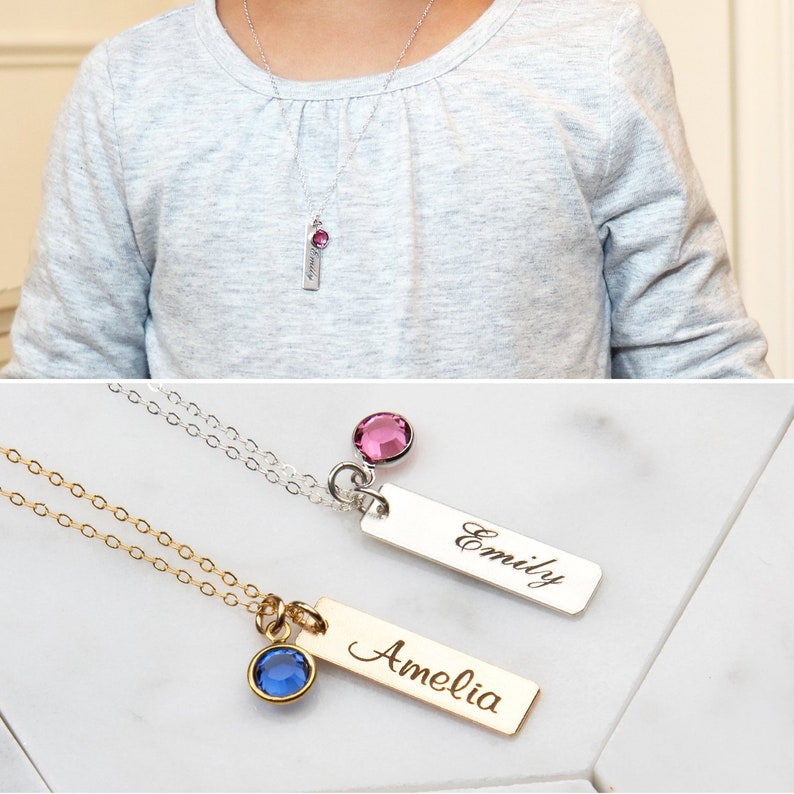 etsy child name necklace