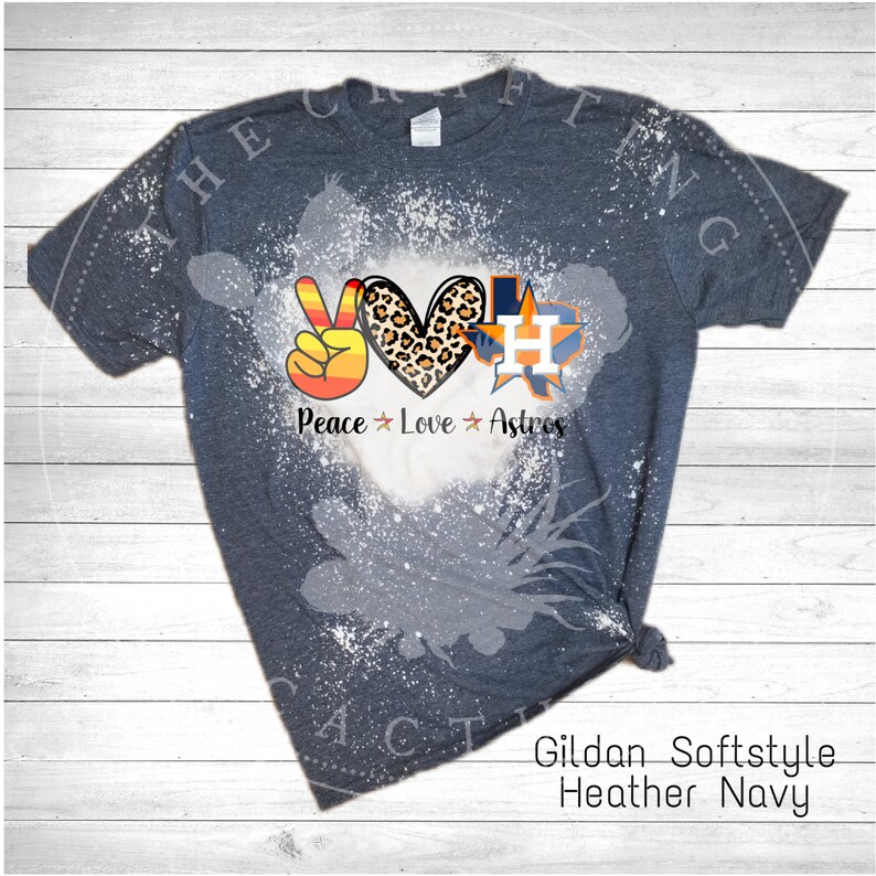 Peace Love Astros Baseball Sublimation Tshirt
