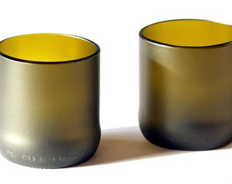 Idée cadeau écologique : verres à culbuteur gravés écologiques, vaisselle durable, verre à boisson recyclé (1 ensemble, 2 unités) boîte-cadeau incluse