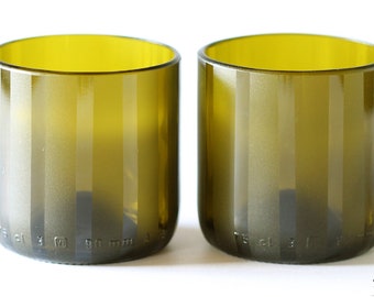 Idée cadeau écologique : verres gravés écologiques avec décoration de finition brillante, vaisselle durable, verre à boisson recyclé (1 ensemble, 2units)