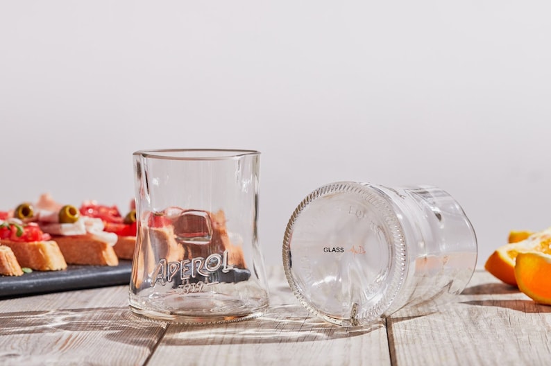 Les verres Aperol originaux. 2 verres à boire. Gobelet à cocktail écologique pour l'happy hour, coffret cadeau Aperol spritz time inclus image 3