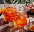 COMBO SPRITZ: 2 ORIGINAL Aperol drinking glasses + 2 spritz glass straws The ecofriendly gift for spritz time gift box and brush included