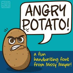Angry Potato: ¡una fuente de escritura a mano divertida para adultos!