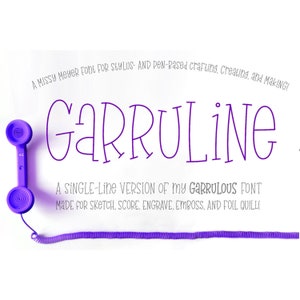 Garruline: a single-line and hairline sketch and score font!