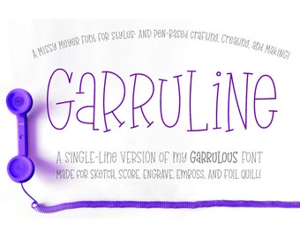 Garruline: a single-line and hairline sketch and score font!