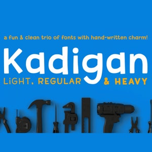 Kadigan: a fun and clean handwritten sans-serif font trio!