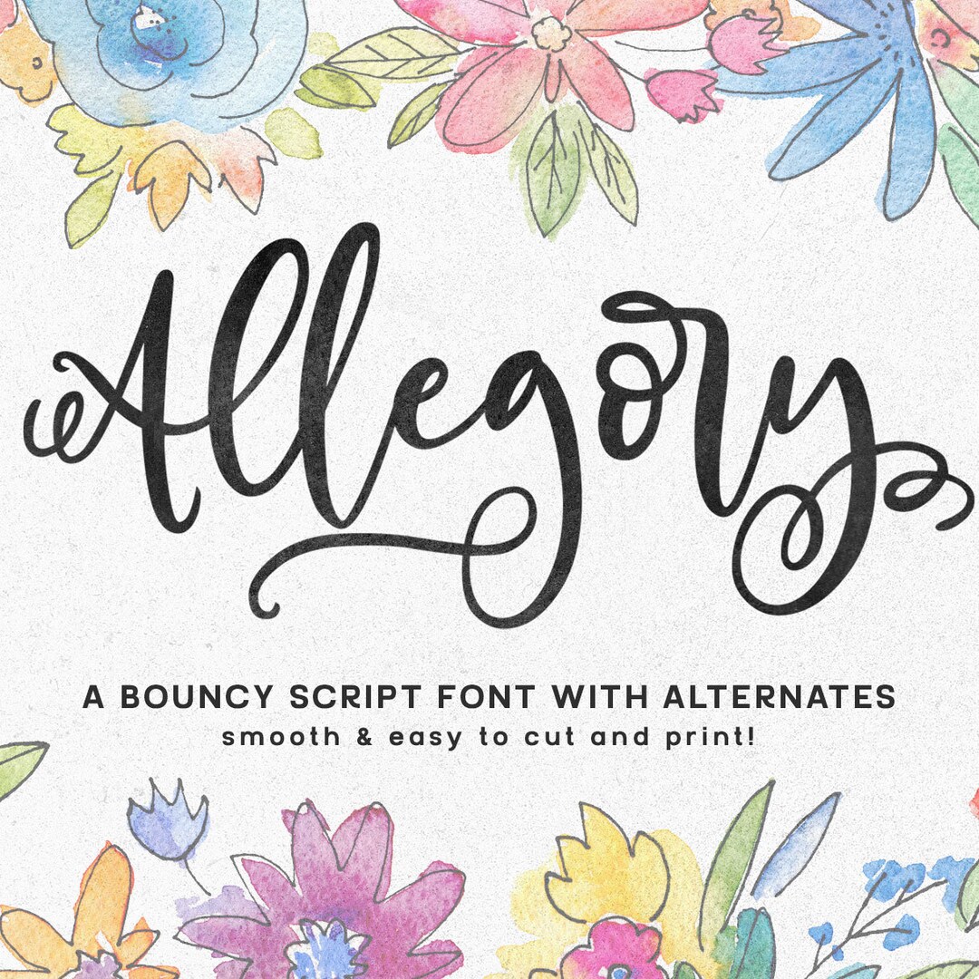 Allegory: a Fun and Bouncy Script Font! - Etsy