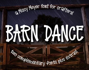 Barn Dance: a fun tall handwritten font!
