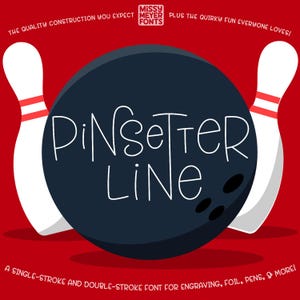 Pinsetter Line: una fuente de línea única y de trazo fino inspirada en el clásico Pinsetter.