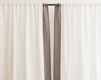 Linen curtains. White 100% linen curtains .Set of 2 curtains.