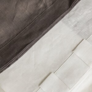 Linen curtains. White 100% linen curtains .Set of 2 curtains. image 3