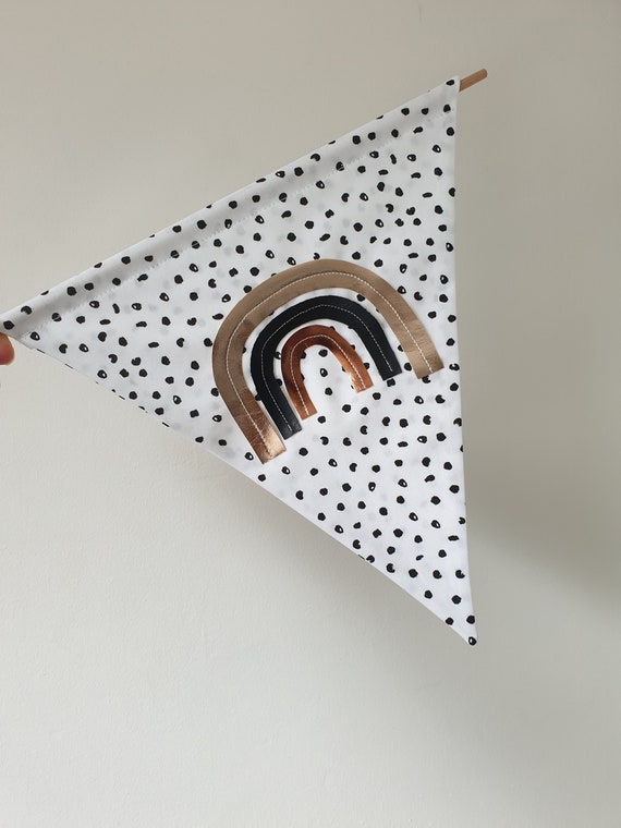 Dalmation Spot Wall Hanging | Metallic Rainbow Wall Hanging | Banner | Bedroom Decor | Wall Decor for Kids | Rainbow Art | Wall Accessories