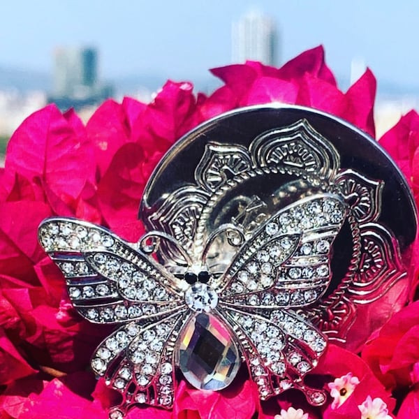 Butterfly Crystal Magnetic Brooch