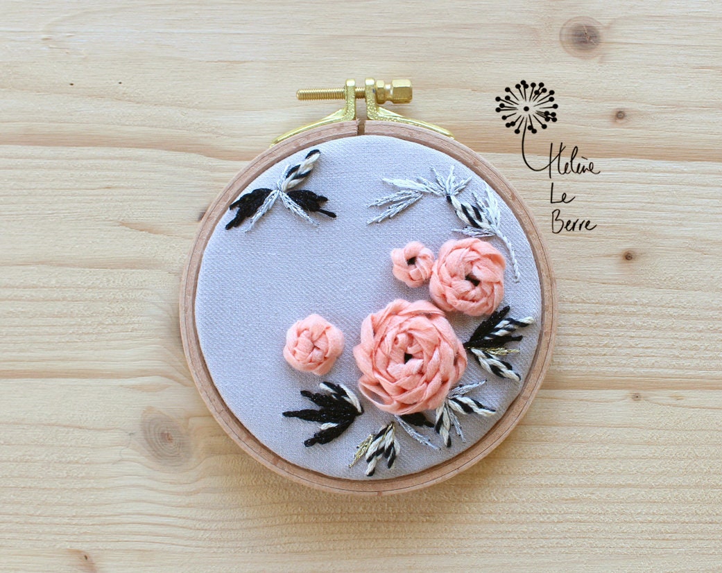 刺繍キット「ラナンキュラス」 - 刺繍キット「ラナンキュラス」 - Etsy