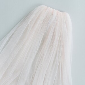 Single tier wedding veil, Bridal veil, Bride Veil, Soft veil, Silky veil, Chapel veil, Cathedral veil LUCIA image 6