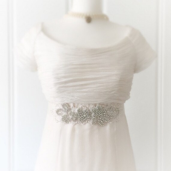 Claudia Crystal Lace Bridal Sash Wedding Dress Belt Bridal Etsy