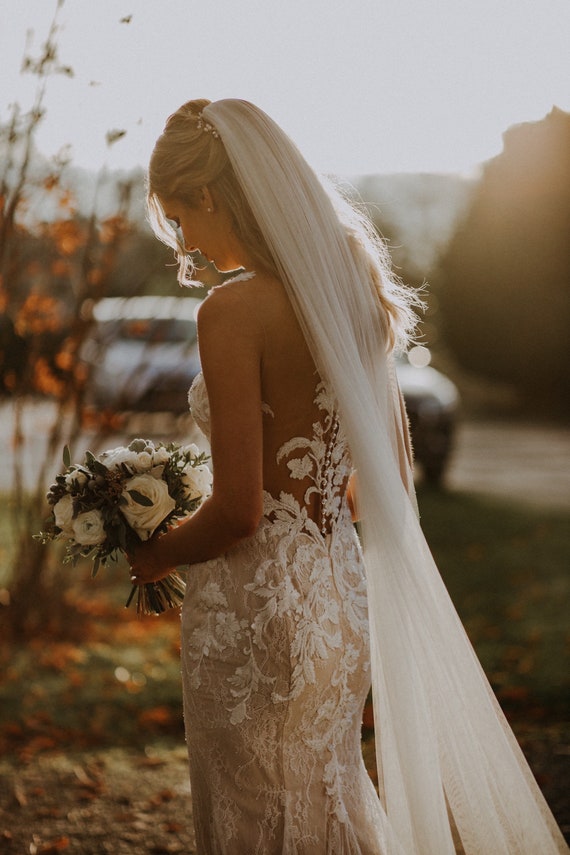 Ivory 2024 veil short