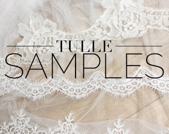 Veil samples, Tulle samples, Soft tulle samples, Lace samples, Veil tulle samples, Veiling samples, Tulle swatches, Veil swatches