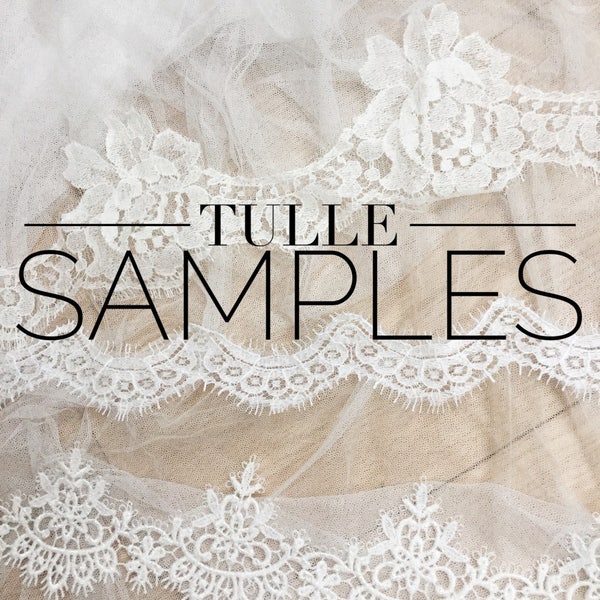 Veil samples, Tulle samples, Soft tulle samples, Lace samples, Veil tulle samples, Veiling samples, Tulle swatches, Veil swatches