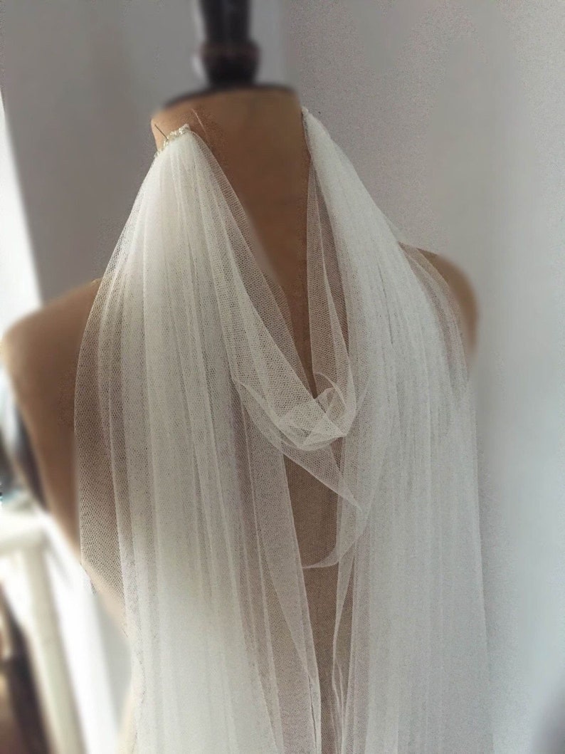 Draped cathedral veil, Draped veil, Drape veil, Soft Veil, Chapel veil, Bride veil, Wedding veil, Bridal veil, Veil 'CLARA' image 10