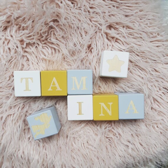 personalised baby blocks