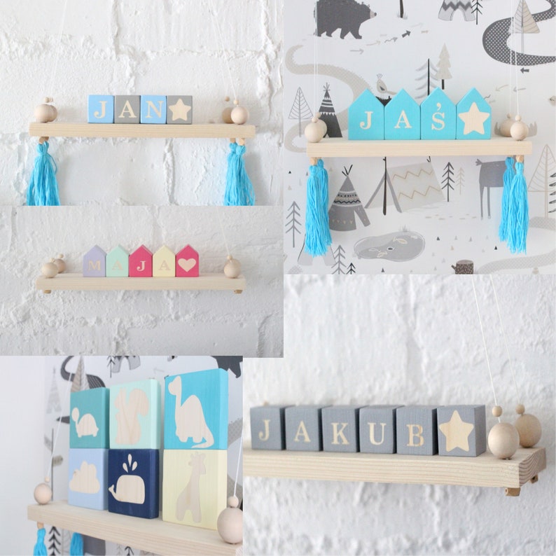 etsy baby name blocks