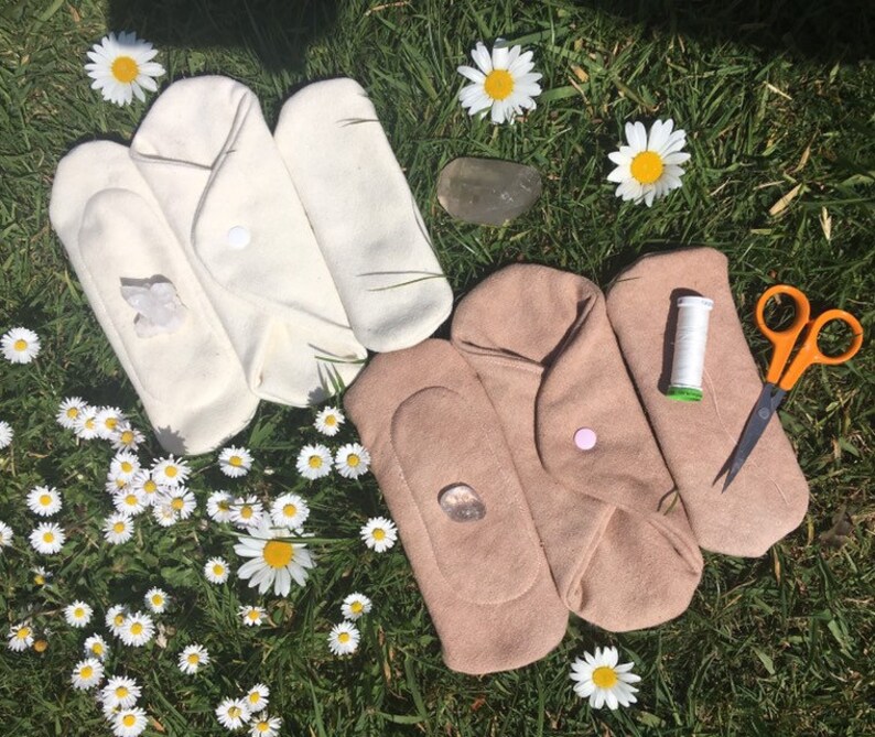 handmade cloth moonsanitary pads. MEDIUM days Organic HEMP