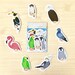 The Birdies Sticker Pack | Set of 8 die-cut sticker for planner, letter, journal | Waterproof Animal Sticker