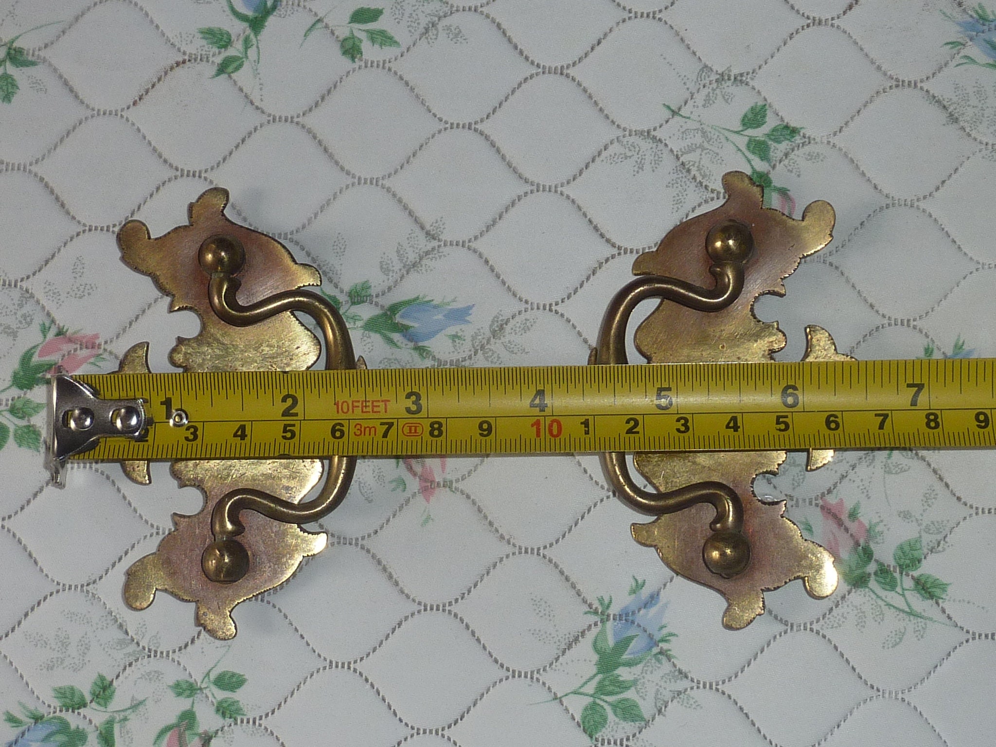 2 1970er Jahre Vintage Messing DRAWER PULL HANDLES.. Paar | Etsy