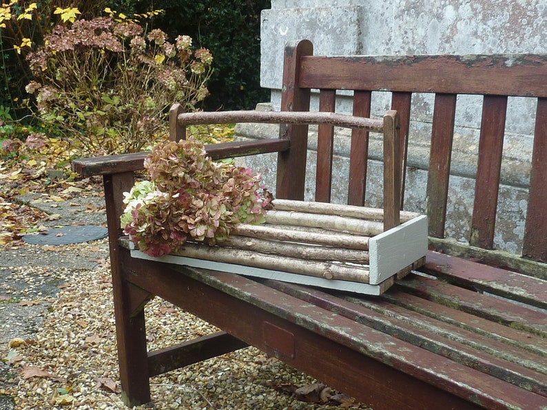 Vintage Garden Trug Rustic Old Painted Wood Natural English Garden Trug Rustic Old Painted Wood