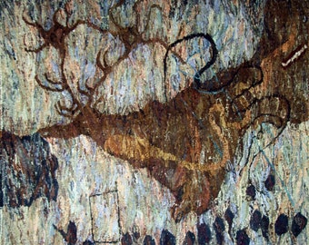 deer(silk tapestry)