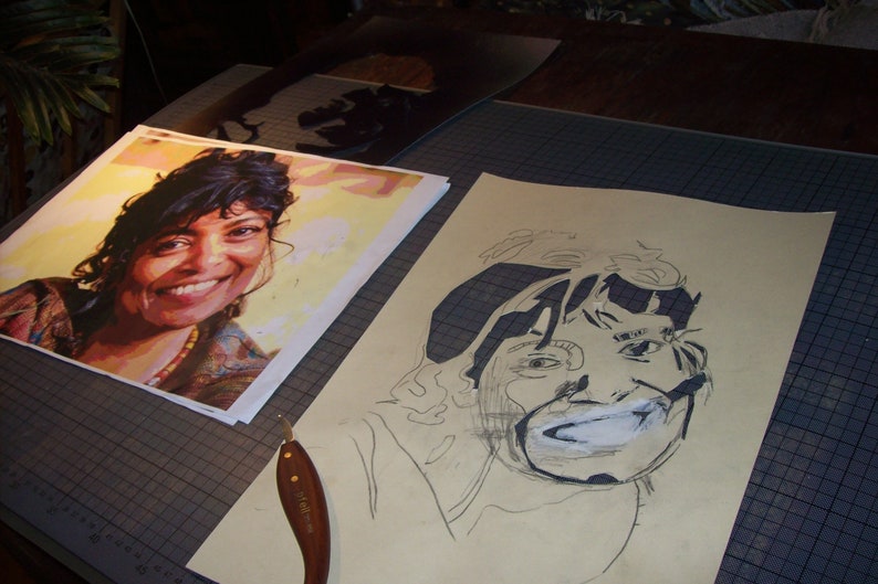 Cardboard stencil Etsy