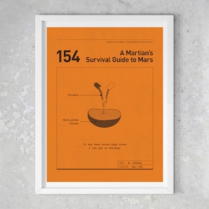 The Martian (2015) | Minimalist Poster (#2 of 5 Set) Instant Digital Download | Mark Watney Quotes (18x24 Art Print)