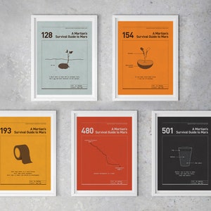 The Martian (2015) | Set of 5 Minimalist Posters Instant Digital Download | Mark Watney Quotes (18x24 Art Print)