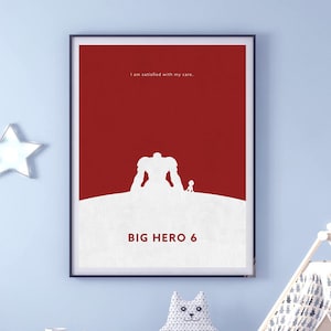 Big Hero 6 (2014) | Minimalist Poster Instant Digital Download | Baymax Hiro Hamada Quotes (18x24 Art Print)