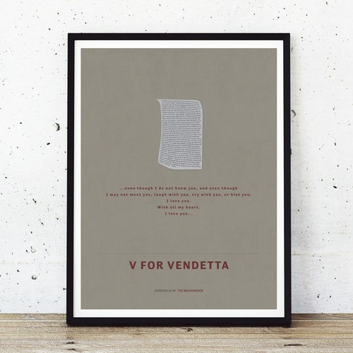 V for Vendetta 2005 Minimalist Poster Instant Digital - Etsy