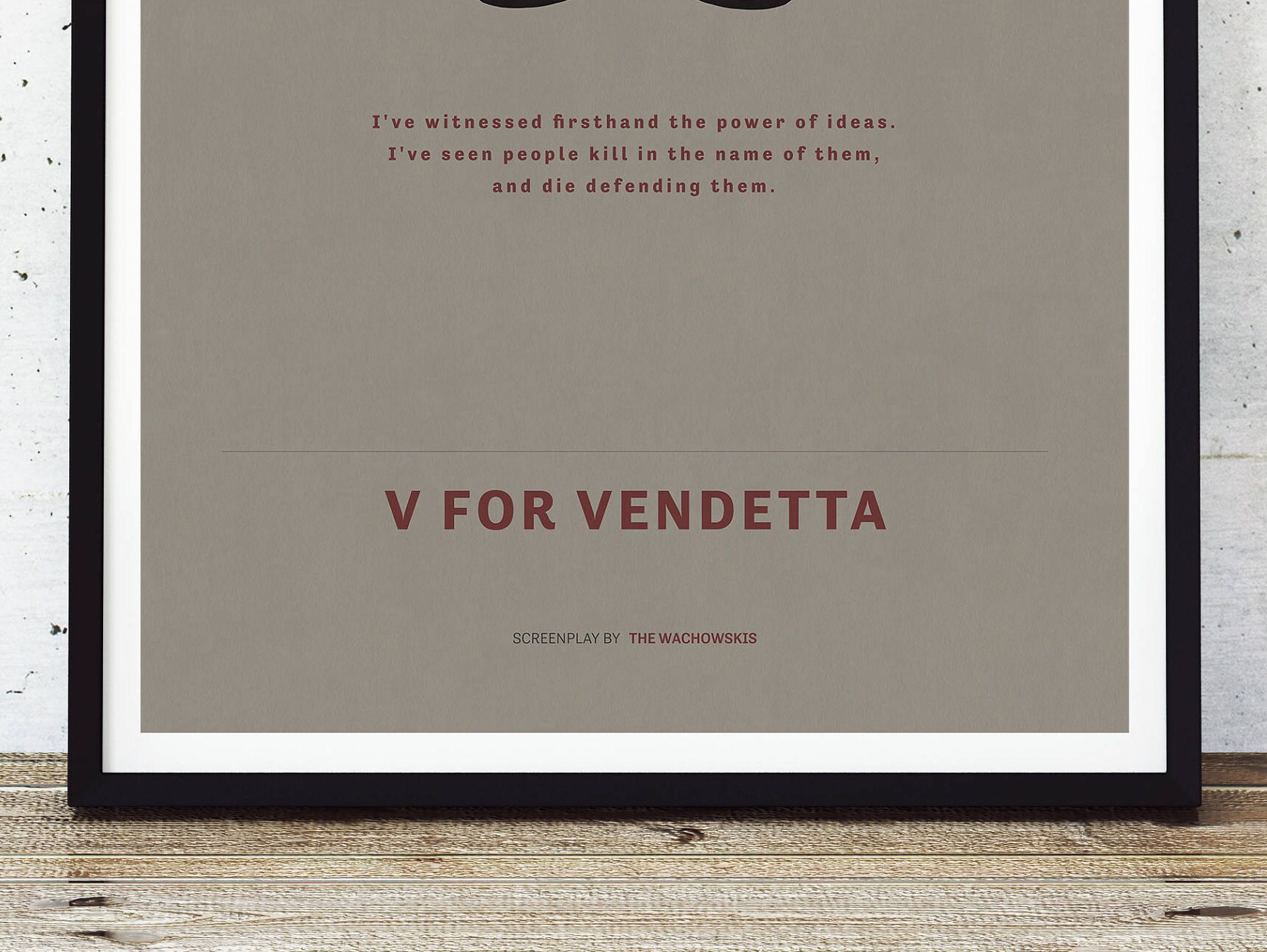 V for Vendetta (2005) | Minimalist Poster Instant Digital Download ...