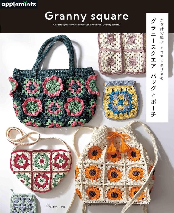 ハンドメイド Fineオリジナルのグラニーバッグ （タックトート
