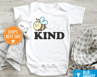 Pink Blue White Bee Onesie Be Kind Onesie Cute Baby Tee,Custom Bee Onesie Inspirational Baby Shirt Cute Infant BEE KIND ONESIE Bodysuit