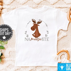 Moose Onesie®, Yoga Onesie®, Na-Moose-Ste Onesie®, Yoga Baby Clothes, Woodland Baby Shower Gift, Moose Baby Bodysuit