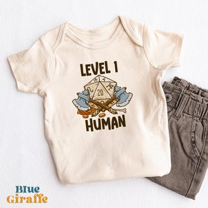 Body bébé niveau 1® - Body bébé Donjons et Dragons - Body bébé RPG - Cadeau bébé Maître du Donjon Fantastique